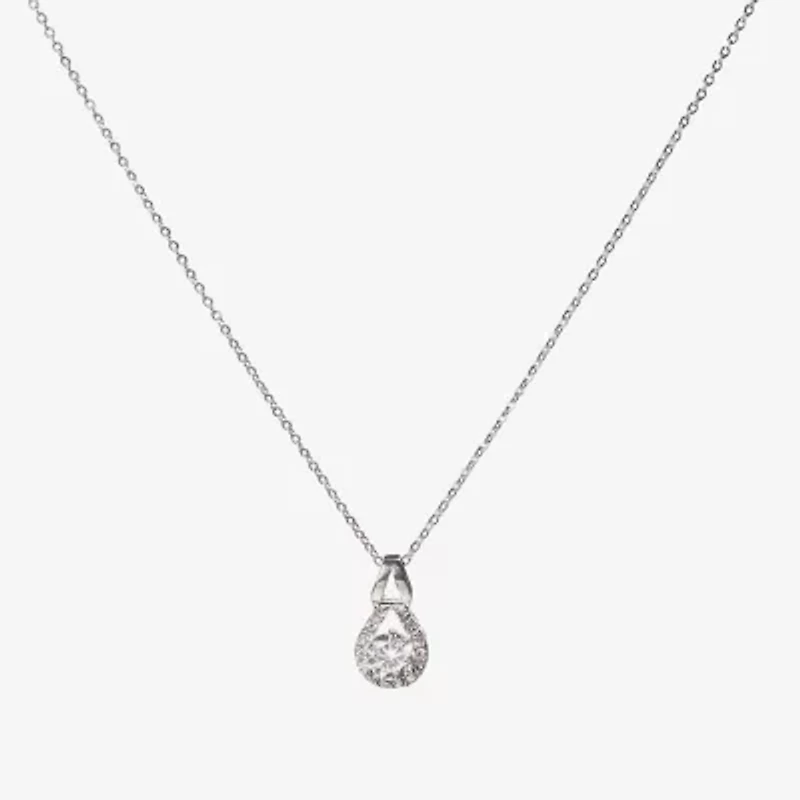 Sparkle Allure Light Up Box Womens Cubic Zirconia Pure Silver Over Brass Pear 4-pc. Jewelry Set