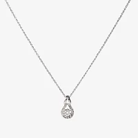 Sparkle Allure Light Up Box Womens Cubic Zirconia Pure Silver Over Brass Pear 4-pc. Jewelry Set