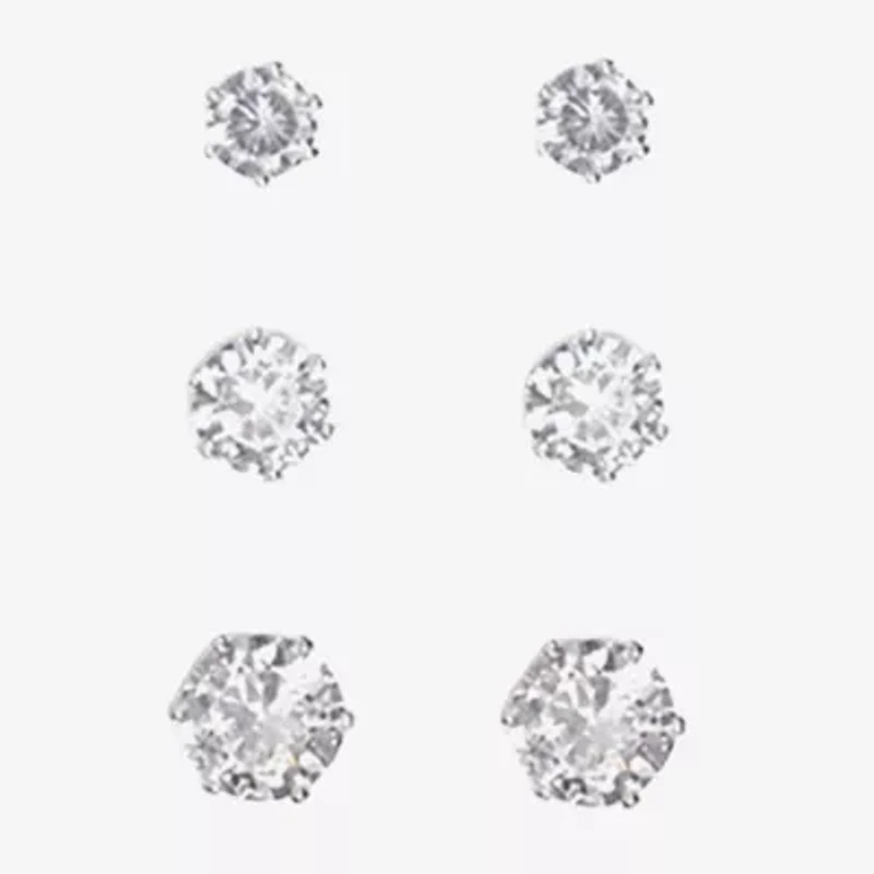 Sparkle Allure Light Up Box Womens Cubic Zirconia Pure Silver Over Brass Pear 4-pc. Jewelry Set