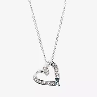 Sparkle Allure Light Up Box Womens Cubic Zirconia Pure Silver Over Brass Heart 4-pc. Jewelry Set