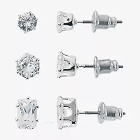 Sparkle Allure Light Up Box Womens Cubic Zirconia Pure Silver Over Brass Heart 4-pc. Jewelry Set