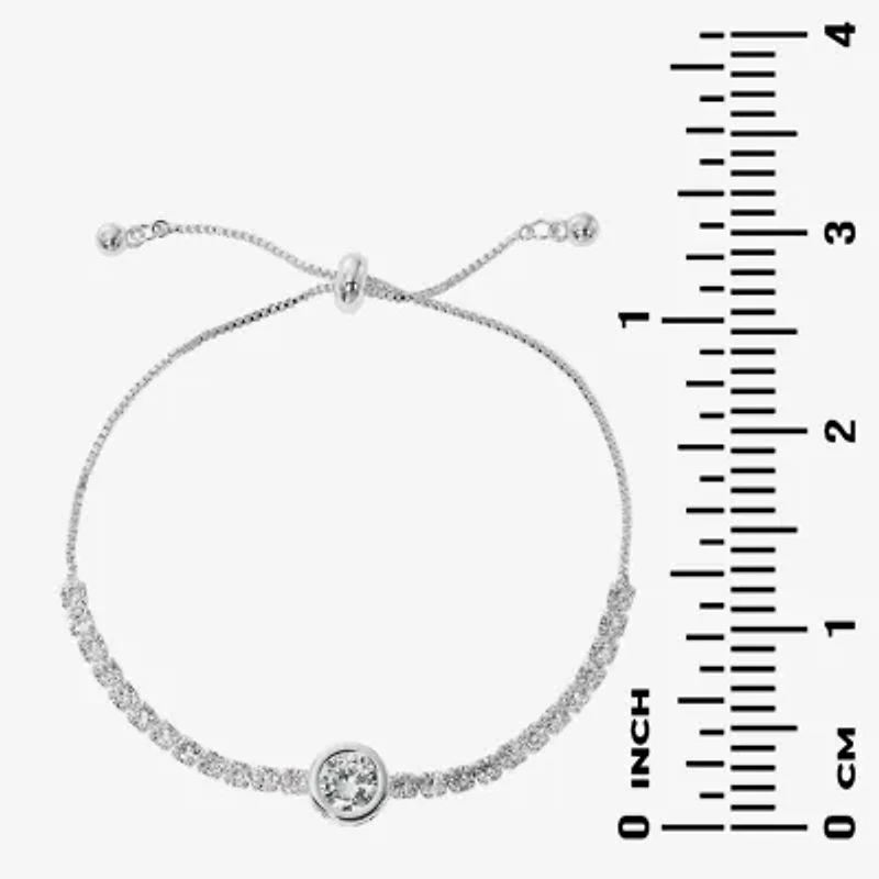 Sparkle Allure Light Up Box Womens Cubic Zirconia Pure Silver Over Brass Round 2-pc. Jewelry Set