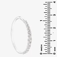 Sparkle Allure Womens Cubic Zirconia Pure Silver Over Brass Bangle Bracelet