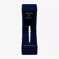 Sparkle Allure Womens Cubic Zirconia Pure Silver Over Brass Bangle Bracelet