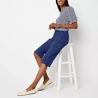 St. John's Bay Womens Tall Straight Mid Rise Capri Pant
