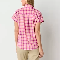 St. John's Bay Womens Tall Short Sleeve Blouse