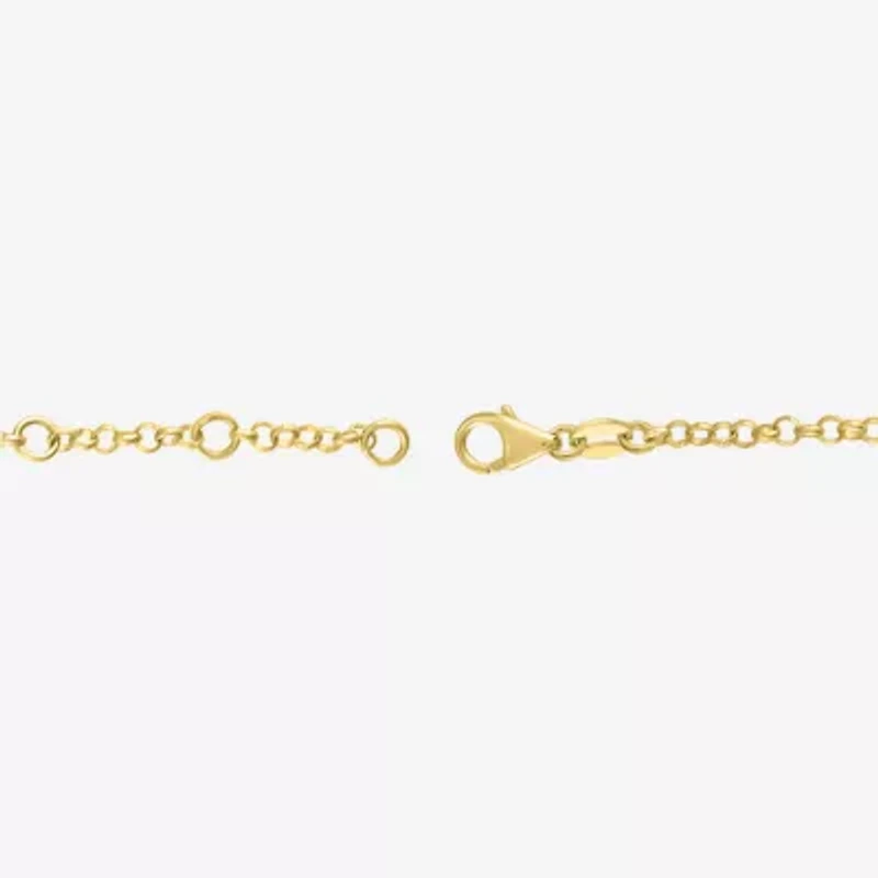 (G-H / I1-I2) Womens 1/3 CT. T.W. Lab Grown White Diamond 10K Gold Heart Charm Bracelet