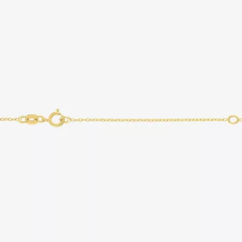 (G-H / I1-I2) Womens 1/10 CT. T.W. Lab Grown White Diamond 14K Gold Over Silver Heart 18 Inch Pendant Necklace
