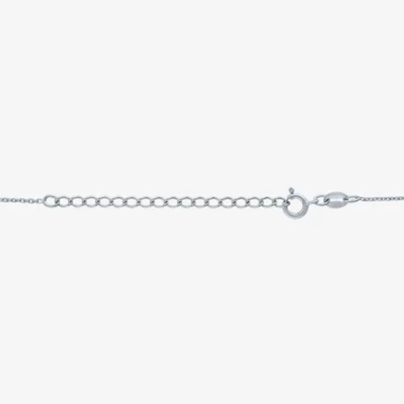 G-H / I1-I2) Womens / CT. T.W. Lab Grown White Diamond Sterling Silver Heart Inch Pendant Necklace