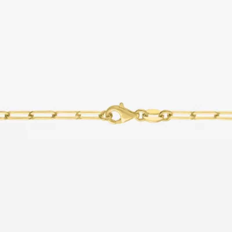 Diamond Addiction "Love" (G-H / I1-I2) Womens 1/10 CT. T.W. Lab Grown White Diamond 14K Gold Over Silver Paperclip 18 Inch Pendant Necklace