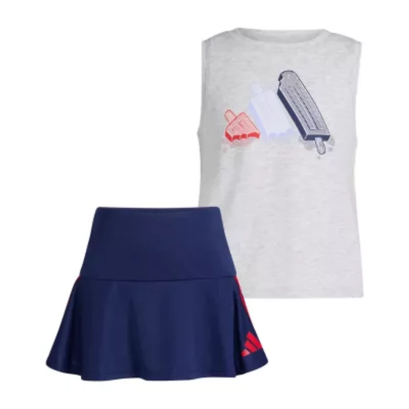 adidas Little Girls 2-pc. Skort Set
