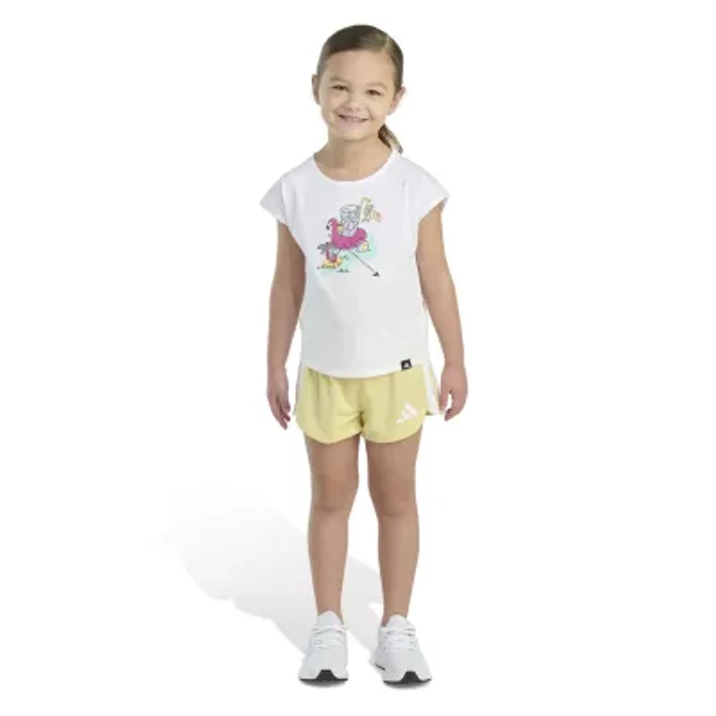 adidas Little Girls 2-pc. Short Set