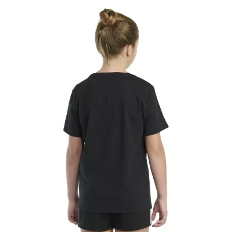 adidas Big Kid Girls Crew Neck Short Sleeve Regular Fit Graphic T-Shirt