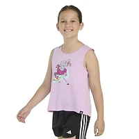 adidas Big Kid Girls Crew Neck Sleeveless Active Tank Top