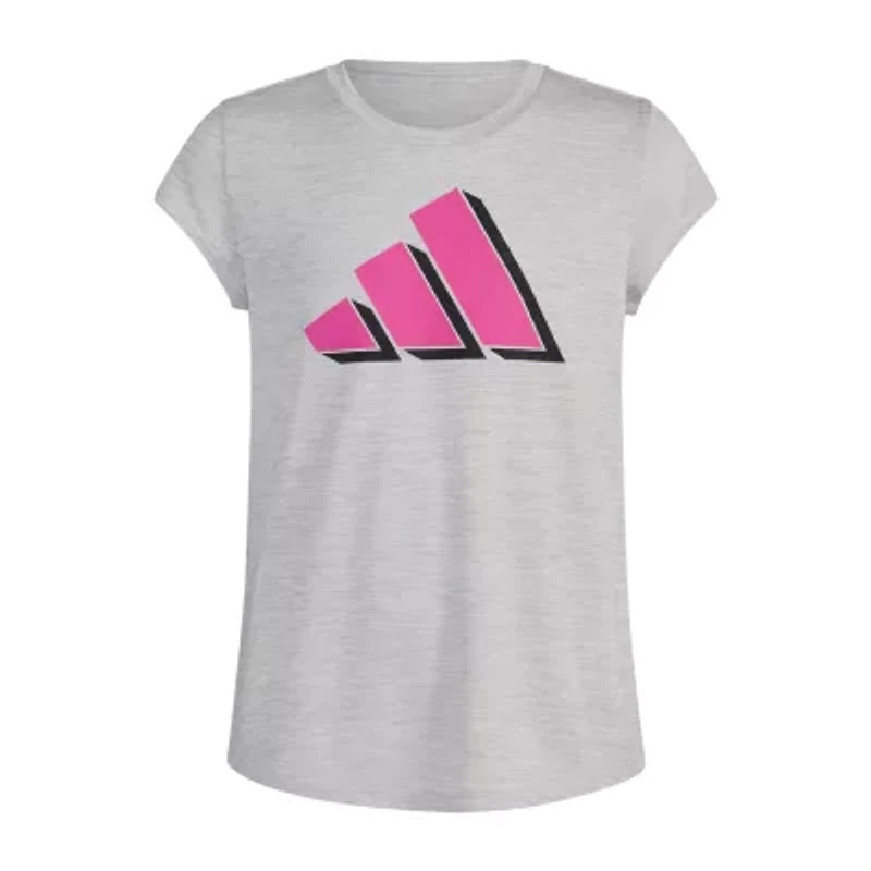 adidas Performance Big Kid Girls Crew Neck Short Sleeve Slim Fit Graphic T-Shirt