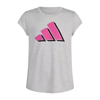adidas Performance Big Kid Girls Crew Neck Short Sleeve Slim Fit Graphic T-Shirt