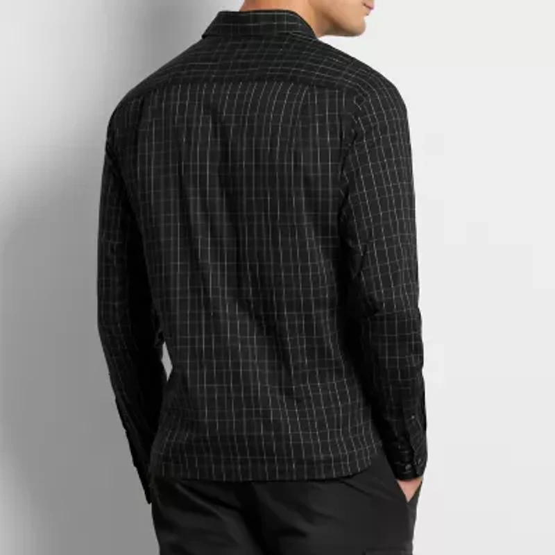 Van Heusen Mens Long Sleeve Slim Fit Button-Down Shirt