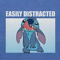 Mens Crew Neck Short Sleeve Classic Fit Lilo & Stitch Graphic T-Shirt