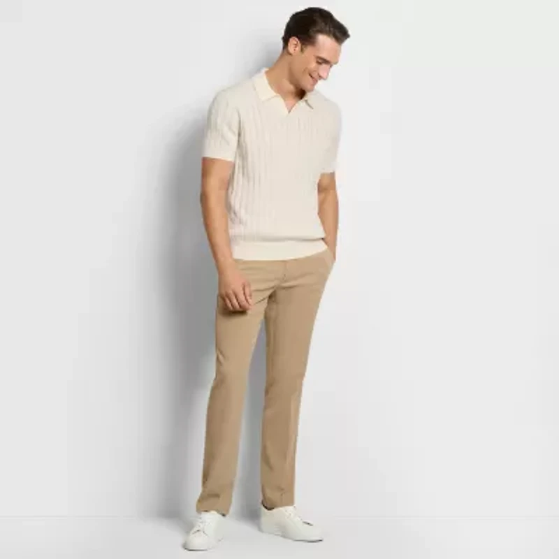 Van Heusen Everyday Defense Stain Shield Mens Regular Fit Dress Flat Front Pant