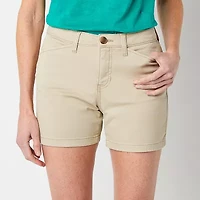 St. John's Bay Womens 5" Mid Rise Chino Short