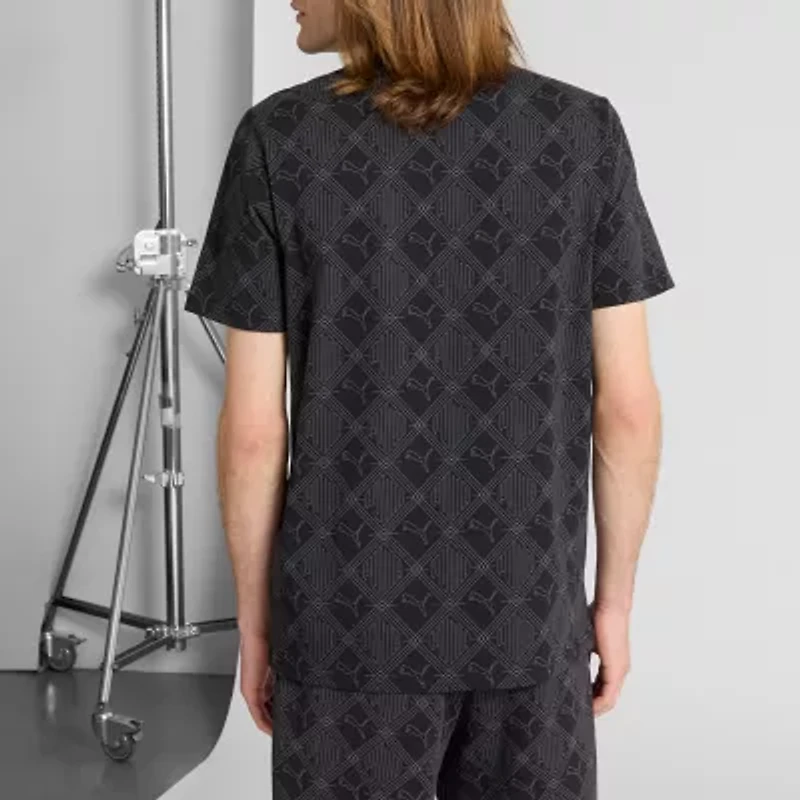 PUMA Mens Crew Neck Short Sleeve Regular Fit Graphic T-Shirt