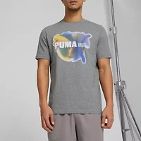PUMA Mens Crew Neck Short Sleeve Regular Fit Graphic T-Shirt