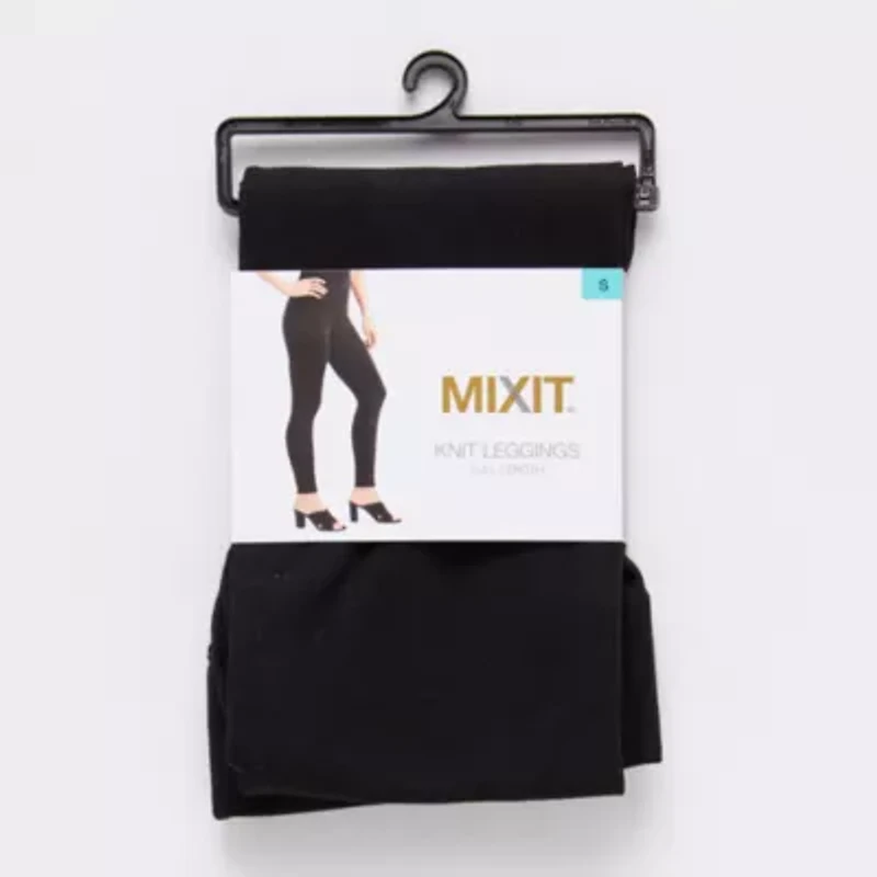 Mixit Knit Womens Mid Rise 28 1/2" Full Length Leggings
