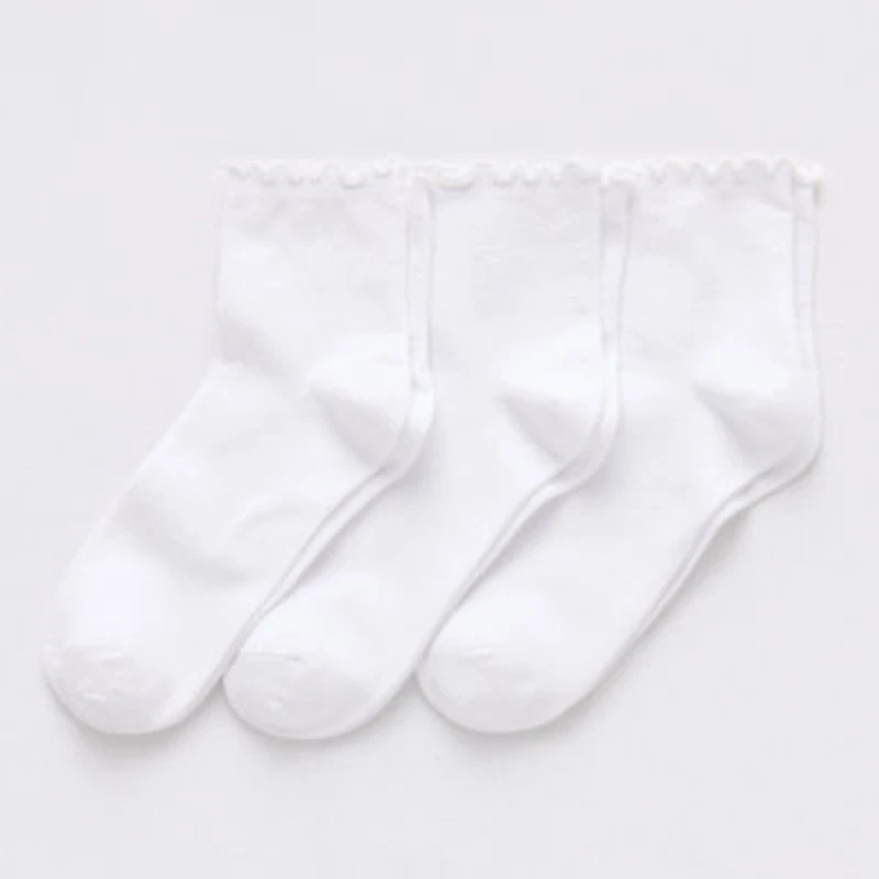 Mixit Lettuce Edge Womens 3 Pair Quarter Ankle Socks