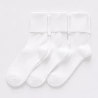 Mixit Everyday Essential Rib Womens 3 Pair Turncuff Socks