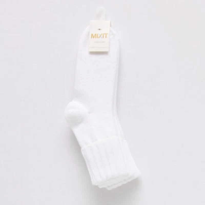 Mixit Everyday Essential Rib Womens 3 Pair Turncuff Socks