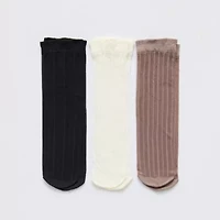 Mixit Sheer Anklet Womens Multi-Pack 3 Pair Trouser Socks