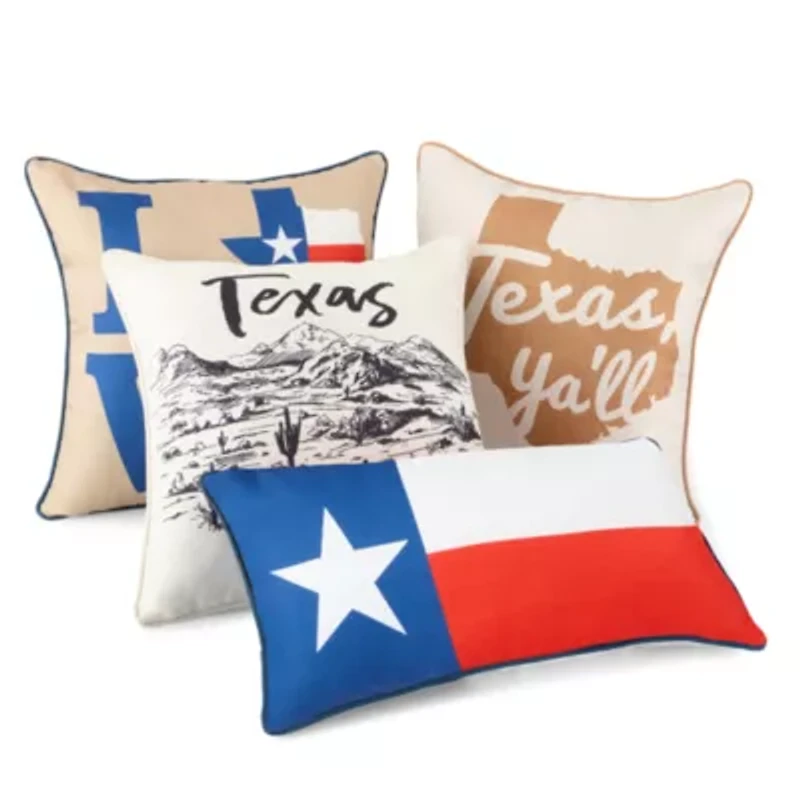 Texas Y'All Longhorns Square Throw Pillow