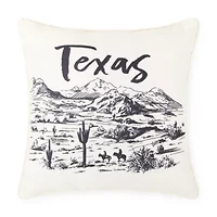 Texas Plains Square Throw Pillow