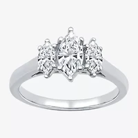 Love Lives Forever (G / Si1-Si2) Womens 1 CT. T.W. Lab Grown White Diamond 10K Gold Marquise 3-Stone Engagement Ring