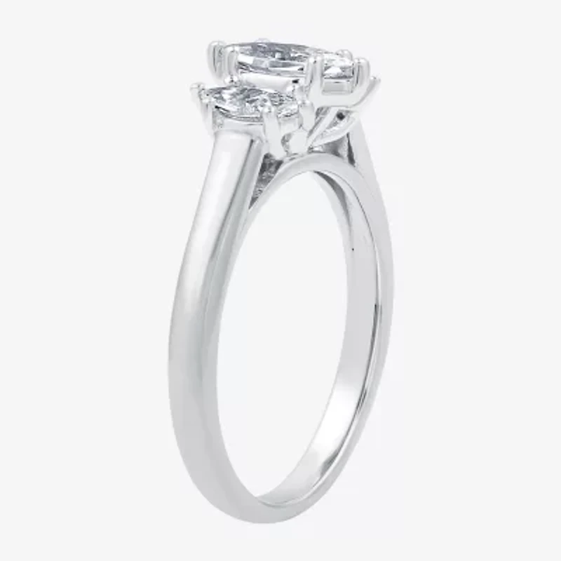 Love Lives Forever (G / Si1-Si2) Womens 1 CT. T.W. Lab Grown White Diamond 10K Gold Marquise 3-Stone Engagement Ring