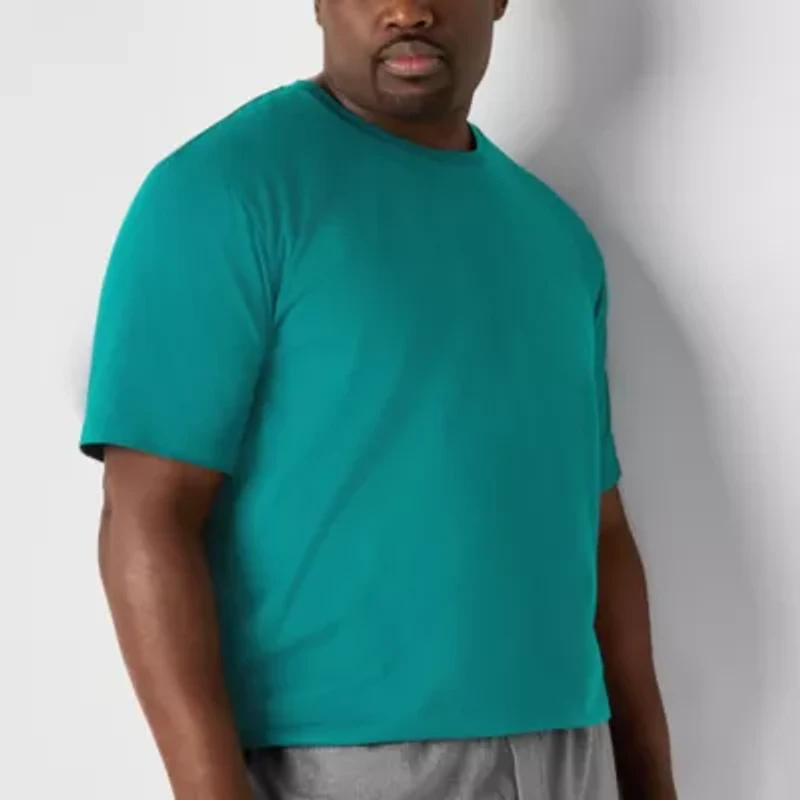 Shaquille O'Neal XLG Mens Crew Neck Short Sleeve Big and Tall Pajama Top