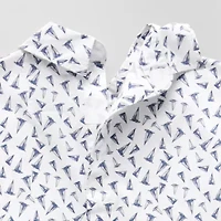 St. John's Bay Poplin Mens Easy-on + Easy-off Seated Wear Short Sleeve Classic Fit Button-Down Shirt