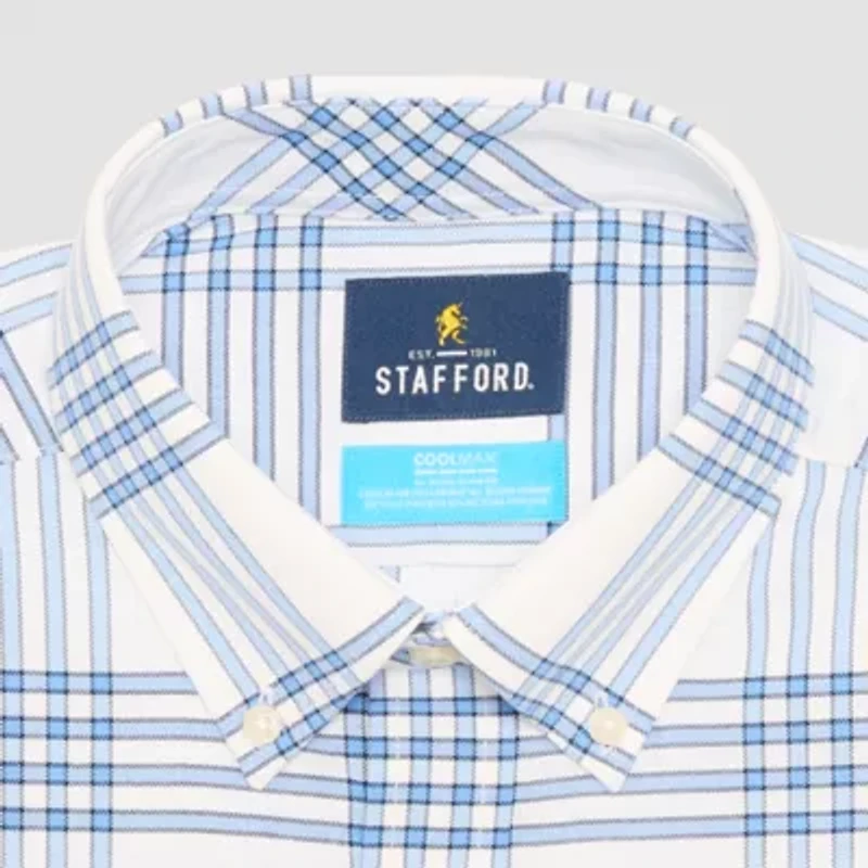 Stafford Coolmax All Season Oxford Mens Regular Fit Long Sleeve Dress Shirt