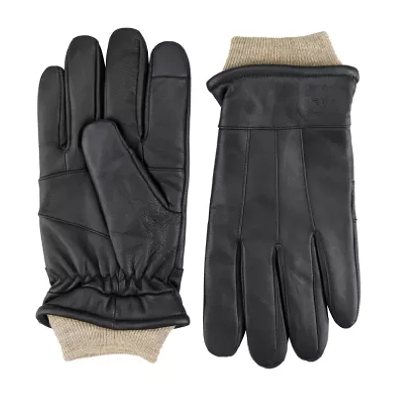 Dockers Leather W/ Ribbed Cuff Gloves