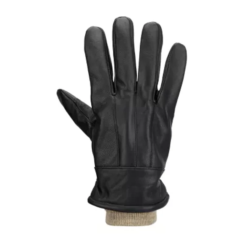 Dockers Leather W/ Ribbed Cuff Gloves