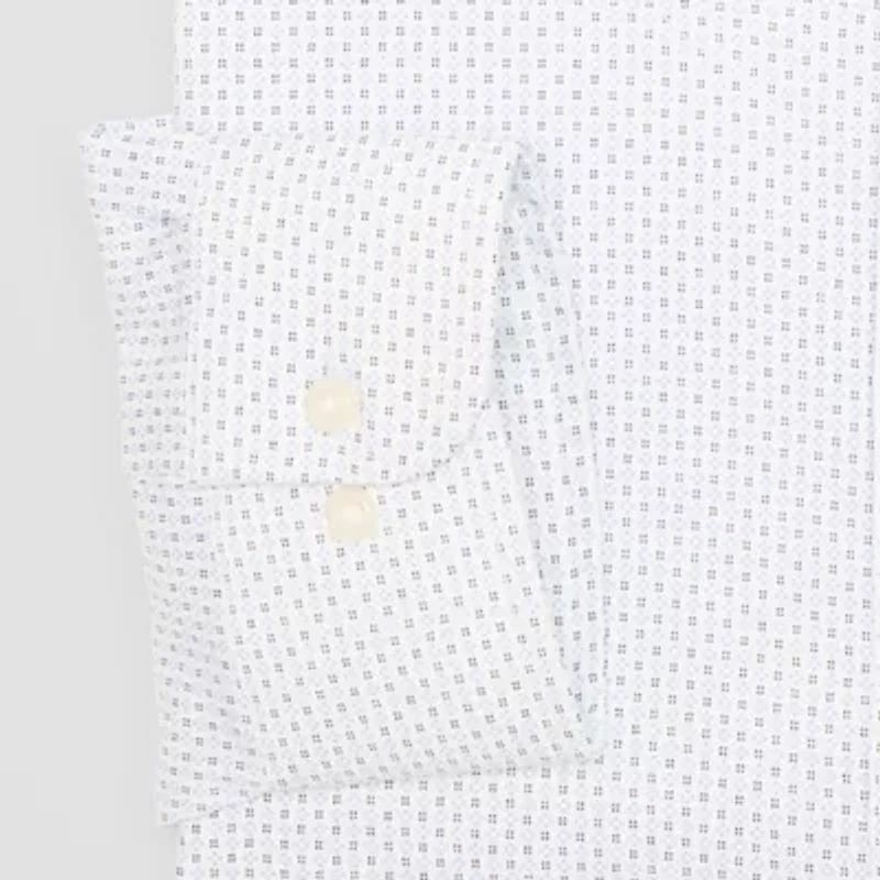 Stafford Sweat Repel Mens Big & Tall Regular Fit Long Sleeve Pattern Dress Shirt