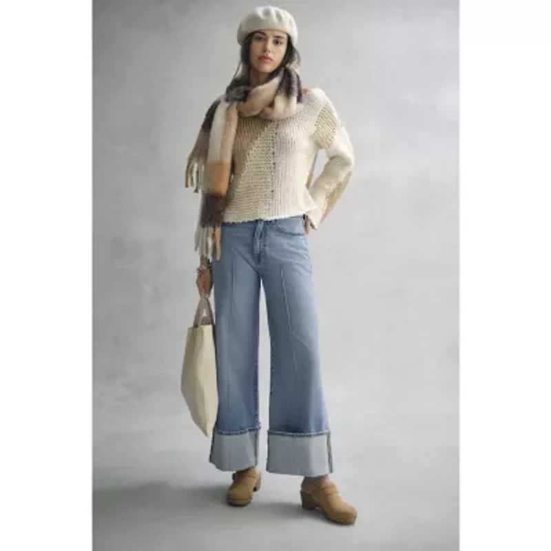 a.n.a Plaid Skinny Scarf