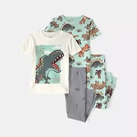 Carter's Toddler Boys Round Neck Short Sleeve 4-pc. Pajama Sets