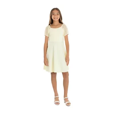 Speechless Big Kid Girls Short Sleeve A-Line Dress