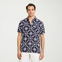 Van Heusen Weekend Mens Short Sleeve Camp Shirt