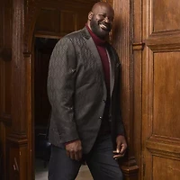 Shaquille O'Neal XLG™ Mens Big and Tall Jacquard Stretch Fabric Classic Fit Sport Coat