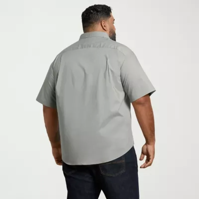 Van Heusen Everyday Defense Stain Shield Mens Regular Fit Wrinkle Free Big and Tall Button-Down Shirt