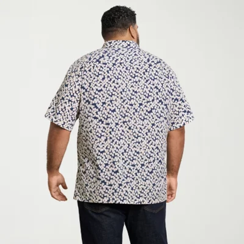 Van Heusen Weekend Mens Big and Tall Camp Shirt
