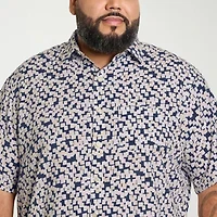 Van Heusen Weekend Mens Big and Tall Camp Shirt