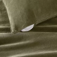 Brooklyn Loom Matte Cotton Velvet Rectangular Throw Pillow